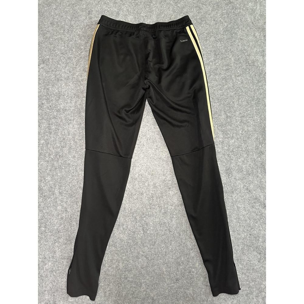 Adidas Tiro Training Pants Small Black Gold 3-Stripes Climacool - Picture 2 of 7